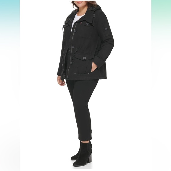Levi’s light weight military jacket plus size black NWT - Picture 3 of 12